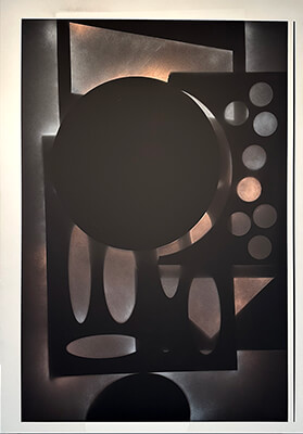Cosmic Disco, 2025, acrylic on panel, 72 x 53 inches painting, Cosmic Disco by Nola Zirin.
