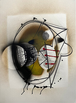 work on paper, Olive Head, by Nola Zirin