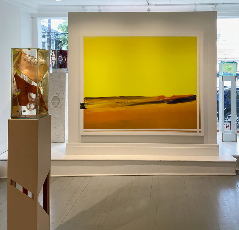 Installation view of exhibition entitled 'Container' at Marquee Projects with Nola Zirin.