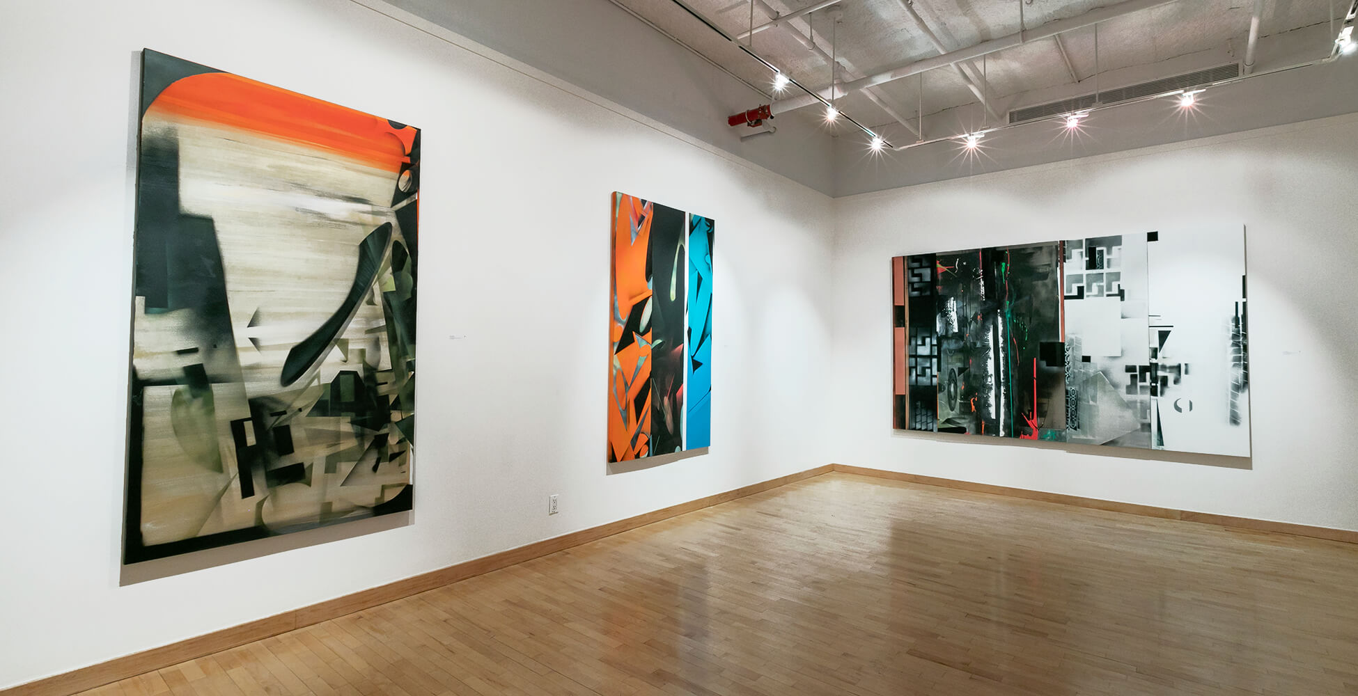 Installation View #4 of Nola Zirin's exhibition entitled 'Assembling Chaos' at June Kelly Gallery, Spring 2022.